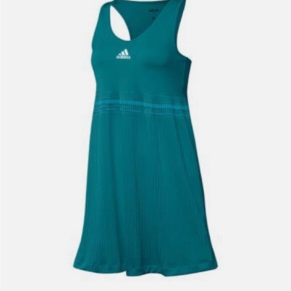 ADIDAS ADIPURE MARIA KIRILENKO TENNIS DRESS Turquoise Size Medium - Picture 2 of 10